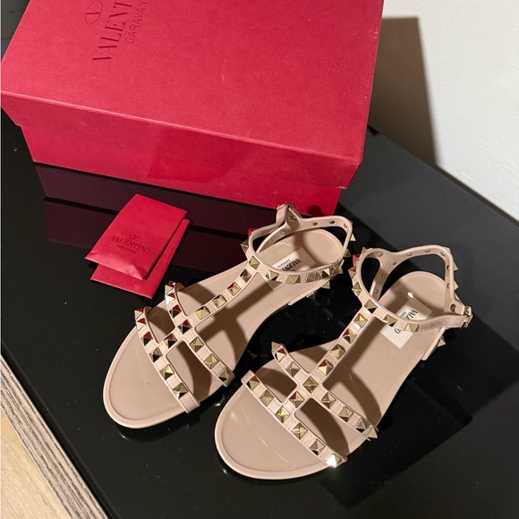 VALENTINO GARAVANI Rockstud 60 leather sandals | NET-A-PORTER Valentino sandals